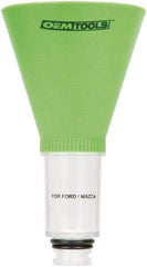 OEM Tools - 16 oz Capacity Plastic Funnel - 5" Mouth OD, 3-3/4" Straight Spout, Green & Clear - Best Tool & Supply