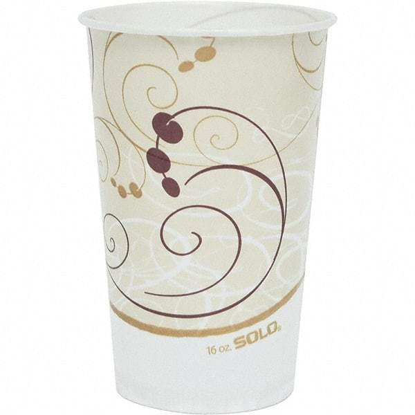 Solo - 16 oz Treated-Paper Cold Cups - White, Beige, Red - Best Tool & Supply