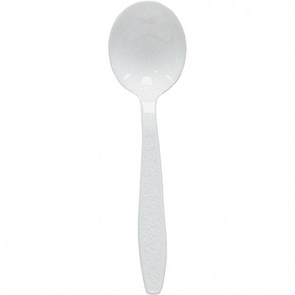 Solo - Heavyweight Polystyrene Soup Spoons - White - Best Tool & Supply