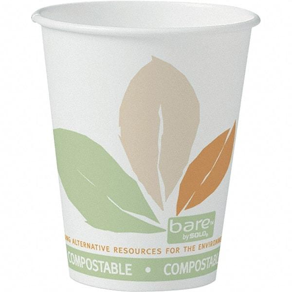 Solo - 8 oz Paper Hot Cups - White, Green, Orange - Best Tool & Supply