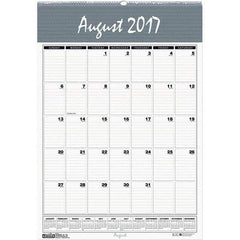 House of Doolittle - 12 Sheet, 12 x 17", Wall Calendar - Blue & Gray - Best Tool & Supply