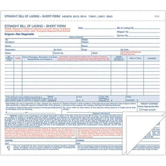 TOPS - 250 Sheet, 7-7/16 x 8-/2", Hazardous Material Short Forms - Blue & White - Best Tool & Supply