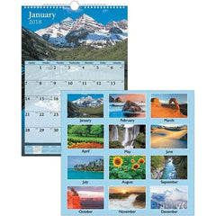 AT-A-GLANCE - 12 Sheet, 12 x 17", Wall Calendar - Scenic - Best Tool & Supply