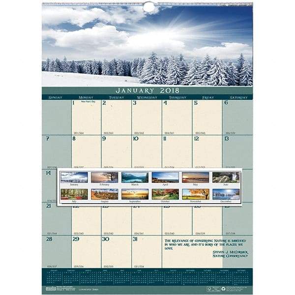 House of Doolittle - 12 Sheet, 12 x 16-1/2", Wall Calendar - Landscape - Best Tool & Supply