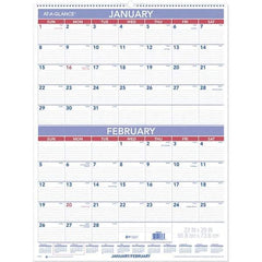 AT-A-GLANCE - 6 Sheet, 22 x 29", Wall Calendar - Blue & White - Best Tool & Supply