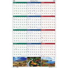 House of Doolittle - 1 Sheet, 24 x 37", Erasable Wall Calendar - Earthscapes Nature - Best Tool & Supply