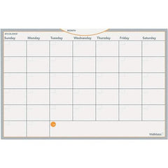 AT-A-GLANCE - 12 Sheet, 18 x 12", Erasable Wall Calendar - Gray, White & Orange - Best Tool & Supply