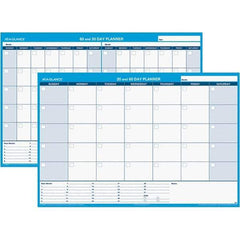 AT-A-GLANCE - 1 Sheet, 48 x 32", Erasable Wall Calendar - White & Blue - Best Tool & Supply