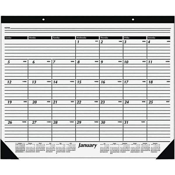 AT-A-GLANCE - 12 Sheet, 24 x 19", Desk Pad Calendar - White - Best Tool & Supply