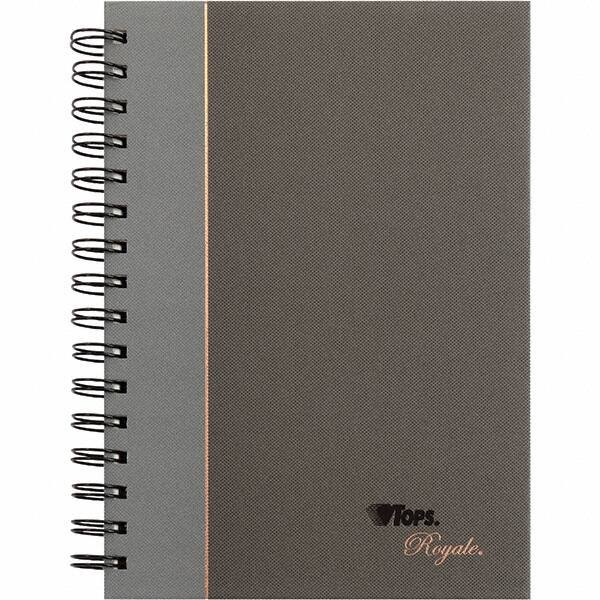 TOPS - 96 Sheet, 5-1/4 x 8 1/4", Legal/Wide (Style) Business Notebook - Black & Gray - Best Tool & Supply