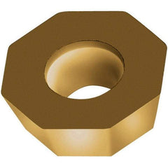 Walter - ODHW050408 A57 Grade WKP35G Carbide Milling Insert - TiAlN/TiN Finish, 4.76mm Thick, 1/2" Inscribed Circle, 0.8mm Corner Radius - Best Tool & Supply