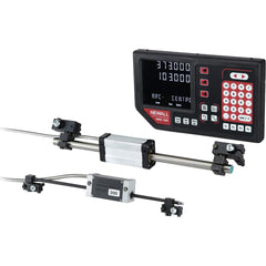 Lathes DRO System: 2 Axis, 10″ X-Axis Travel Calculator Function, Programmable Memory, 5  µm Resolution, Color LCD Display