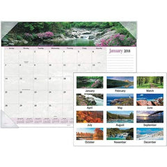 AT-A-GLANCE - 12 Sheet, 22 x 17", Desk Pad Calendar - Landscapes - Best Tool & Supply