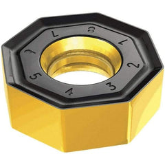 Iscar - ONHU070610 TR Grade IC5100 Carbide Milling Insert - TiCN/Al2O3 Finish, 6.5mm Thick, 18.8mm Inscribed Circle, 1mm Corner Radius - Best Tool & Supply