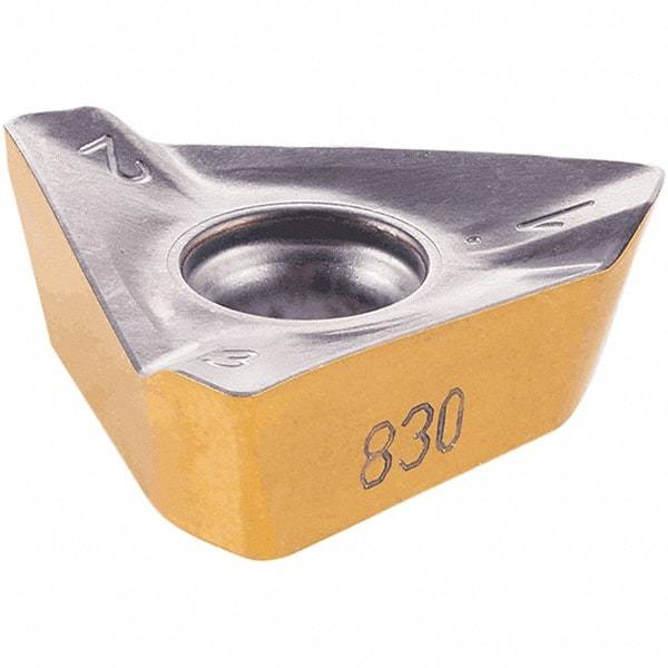 Iscar - HM390 TDKT1907 PDTR Grade IC810 Carbide Milling Insert - AlTiN/TiN Finish, 0.276" Thick, 14mm Inscribed Circle, 0.79mm Corner Radius - Best Tool & Supply