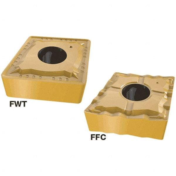 Iscar - CNMG432 FWT Grade IC520N Carbide Turning Insert - TiCN/TiN Finish, 80° Diamond, 12.7mm Inscr Circle, 4.76mm Thick, 0.8mm Corner Radius - Best Tool & Supply