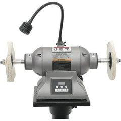 Jet - 8" Wheel Diam x 1/2" Wheel Width, 1 hp Buffer - 5/8" Arbor Hole Diam, 3 Phase, 3,600 Max RPM, 115 Volts - Best Tool & Supply