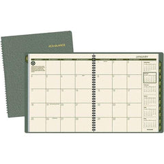 AT-A-GLANCE - 24 Sheet, 9 x 11", Monthly Planner - Green - Best Tool & Supply