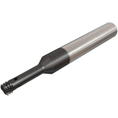 Iscar - UNJ, 5.1mm Cutting Diam, 3 Flute, Solid Carbide Helical Flute Thread Mill - Internal Thread, 16mm LOC, 64mm OAL, 8mm Shank Diam - Best Tool & Supply