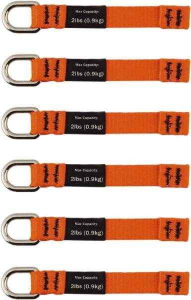 Ergodyne - 4-1/2" Tool Tether - Sealing Tape Connection, 5" Extended Length, Orange - Best Tool & Supply