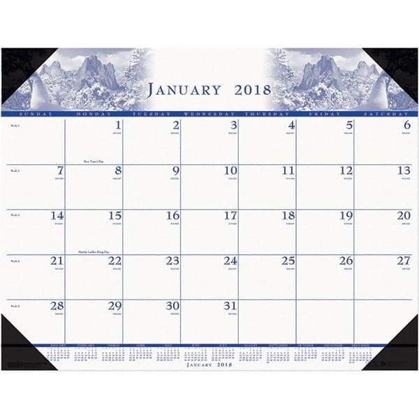 House of Doolittle - 12 Sheet, 22 x 17", Desk Pad Calendar - Nature - Best Tool & Supply