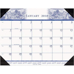 House of Doolittle - 12 Sheet, 22 x 17", Desk Pad Calendar - Nature - Best Tool & Supply