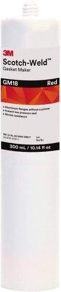 3M - 10.58 oz Cartridge Red Dimethacrylate Ester Anaerobic Gasket Marker - 65 to 300°F Operating Temp, 24 hr Full Cure Time - Best Tool & Supply