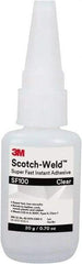 3M - 0.11 oz Tube Clear Instant Adhesive - Series Part Number SF100, 3 to 30 sec Working Time, 24 hr Full Cure Time - Best Tool & Supply