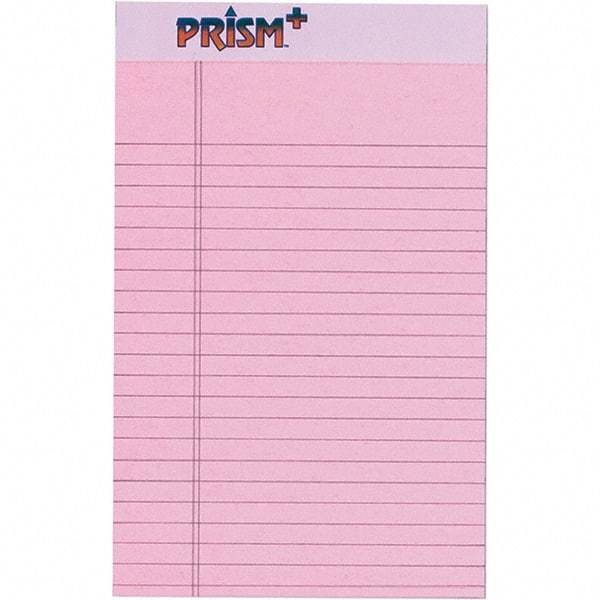 TOPS - 50 Sheet, 5 x 8", Narrow Legal Pad - Pastel Pink - Best Tool & Supply