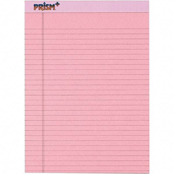 TOPS - 50 Sheet, 8-1/2 x 11-3/4", Legal/Wide (Style) Legal Pad - Pastel Pink - Best Tool & Supply