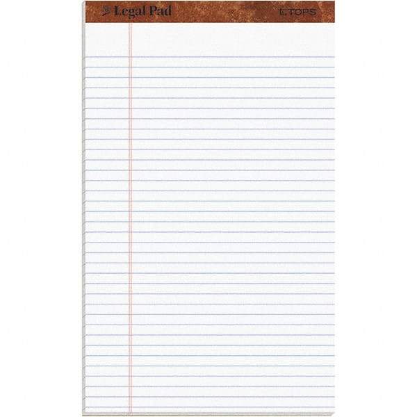 TOPS - 50 Sheet, 8-1/2 x 14", Legal/Wide (Style) Legal Pad - White - Best Tool & Supply