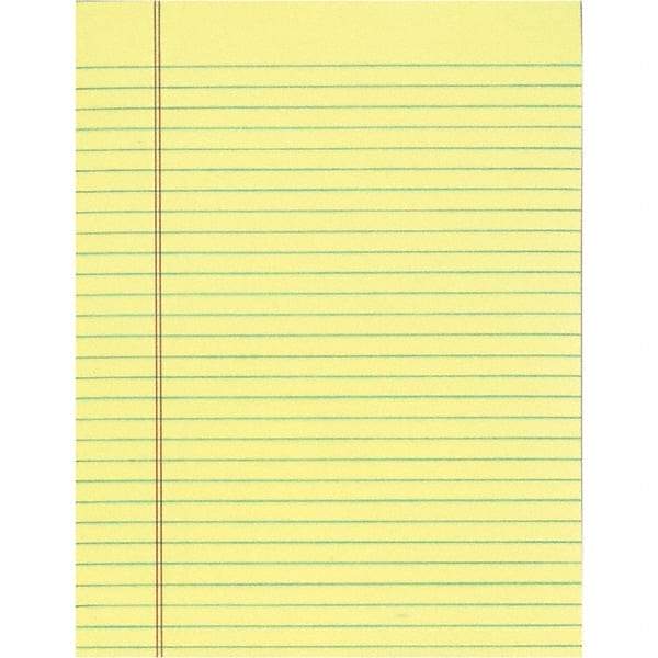 TOPS - 50 Sheet, 8-1/2 x 11", Legal/Wide (Style) Legal Pad - Canary - Best Tool & Supply