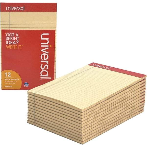 UNIVERSAL - 50 Sheet, 5 x 8", Narrow Note Pad - Ivory - Best Tool & Supply