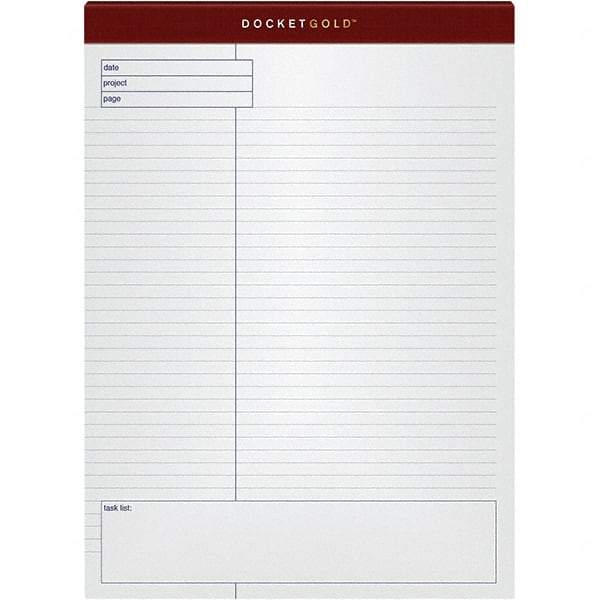 TOPS - 40 Sheet, 8-1/2 x 11-3/4", Legal/Wide (Style) Docket Ruled Pad - White - Best Tool & Supply