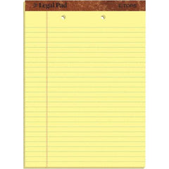 TOPS - 50 Sheet, 8-1/2 x 11-3/4", Legal/Wide (Style) Legal Pad - Canary - Best Tool & Supply