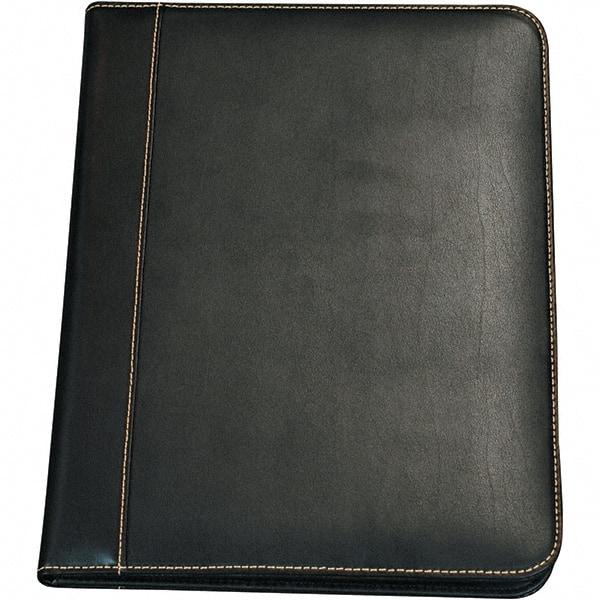 Samsill - 50 Sheet, 8-1/2 x 11", Legal (Style) Leather Padfolio - Black - Best Tool & Supply