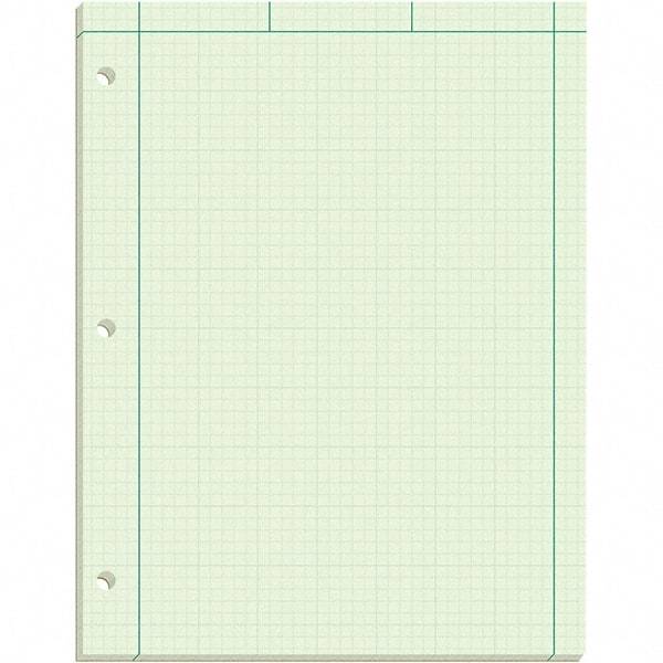 TOPS - 100 Sheet, 8-1/2 x 11", Quadrille Engineering Computation Pad - Black, Green - Best Tool & Supply