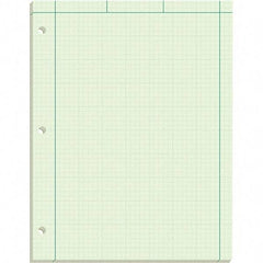 TOPS - 100 Sheet, 8-1/2 x 11", Quadrille Engineering Computation Pad - Black, Green - Best Tool & Supply