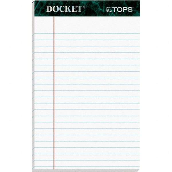 TOPS - 50 Sheet, 5 x 8", Legal/Wide (Style) Perforated Style Ruled Pads - White - Best Tool & Supply