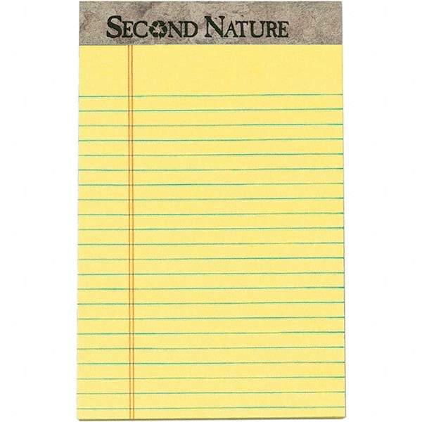 TOPS - 50 Sheet, 5 x 8", Narrow Writing Pad - Canary - Best Tool & Supply