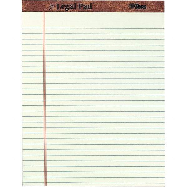 TOPS - 50 Sheet, 8-1/2 x 11-3/4", Legal/Wide (Style) Legal Pad - Green Tint - Best Tool & Supply