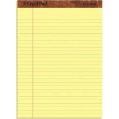 TOPS - 50 Sheet, 8-1/2 x 11", Legal/Wide (Style) Legal Pad - Canary - Best Tool & Supply