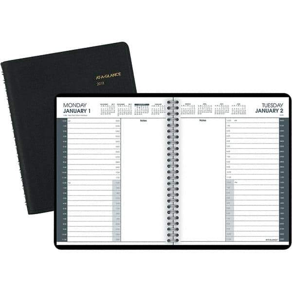 AT-A-GLANCE - 365 Sheet, 6-7/8 x 8-3/4", Appointment Book - Black - Best Tool & Supply