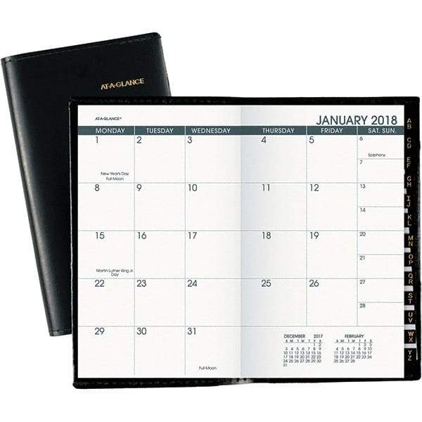 AT-A-GLANCE - 24 Sheet, 3-1/2 x 6-1/8", Weekly Appointment Book - Black & White - Best Tool & Supply