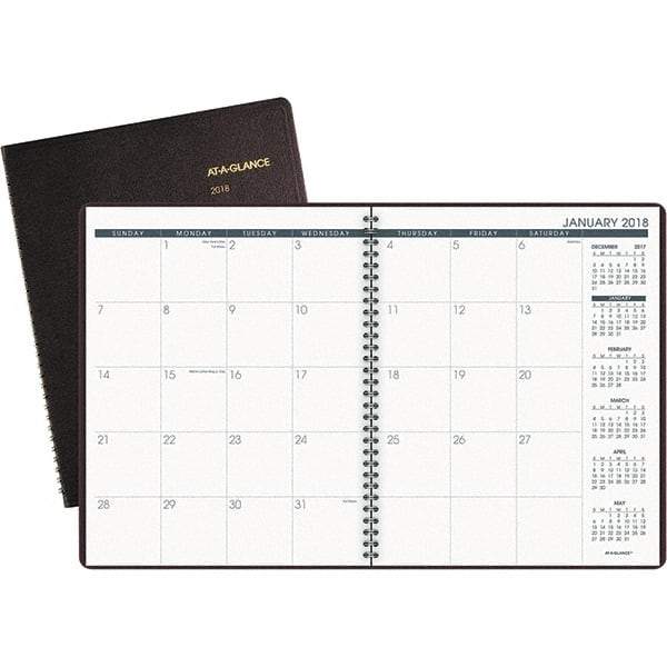 AT-A-GLANCE - 24 Sheet, 8-7/8 x 11", Monthly Planner - Winestone - Best Tool & Supply