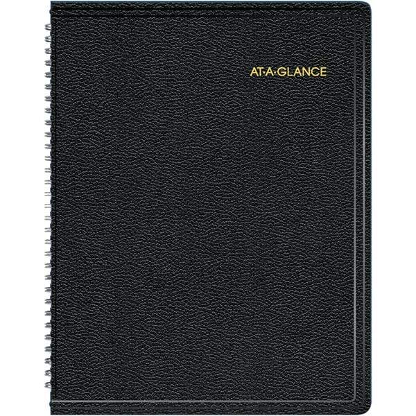 AT-A-GLANCE - 128 Sheet, 8-1/4 x 10-7/8", Weekly/Monthly Appointment Book - Black - Best Tool & Supply