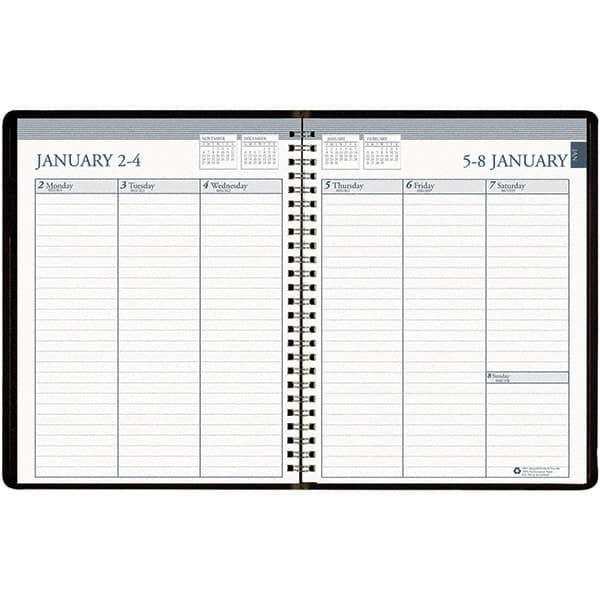 House of Doolittle - 104 Sheet, 6-7/8 x 8-3/4", Weekly Appointment Book - Black - Best Tool & Supply