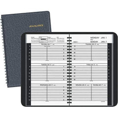 AT-A-GLANCE - 104 Sheet, 4-7/8 x 8", Weekly Appointment Book - Black - Best Tool & Supply