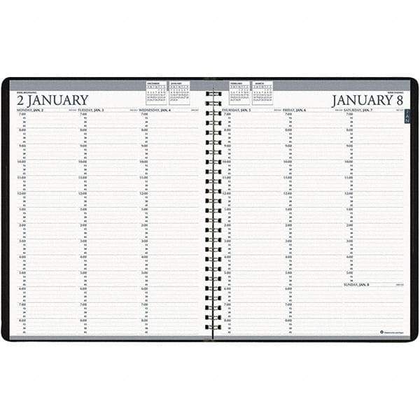 House of Doolittle - 224 Sheet, 8-1/2 x 11", Weekly Planner - Black - Best Tool & Supply