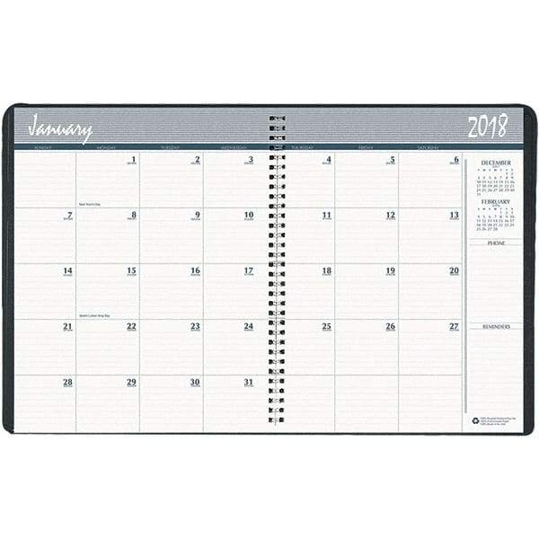 House of Doolittle - 24 Sheet, 8-1/2 x 11", Monthly Planner - Blue - Best Tool & Supply